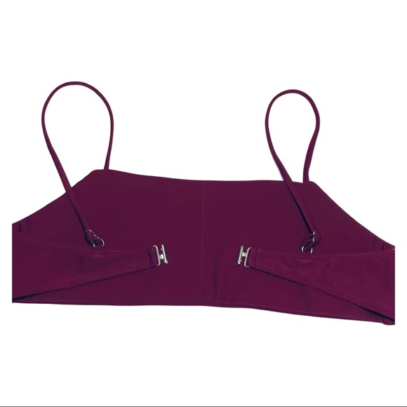 NWOT XL Burgundy Bandeau & Mid-rise Bikini Set - Picture 8 of 11
